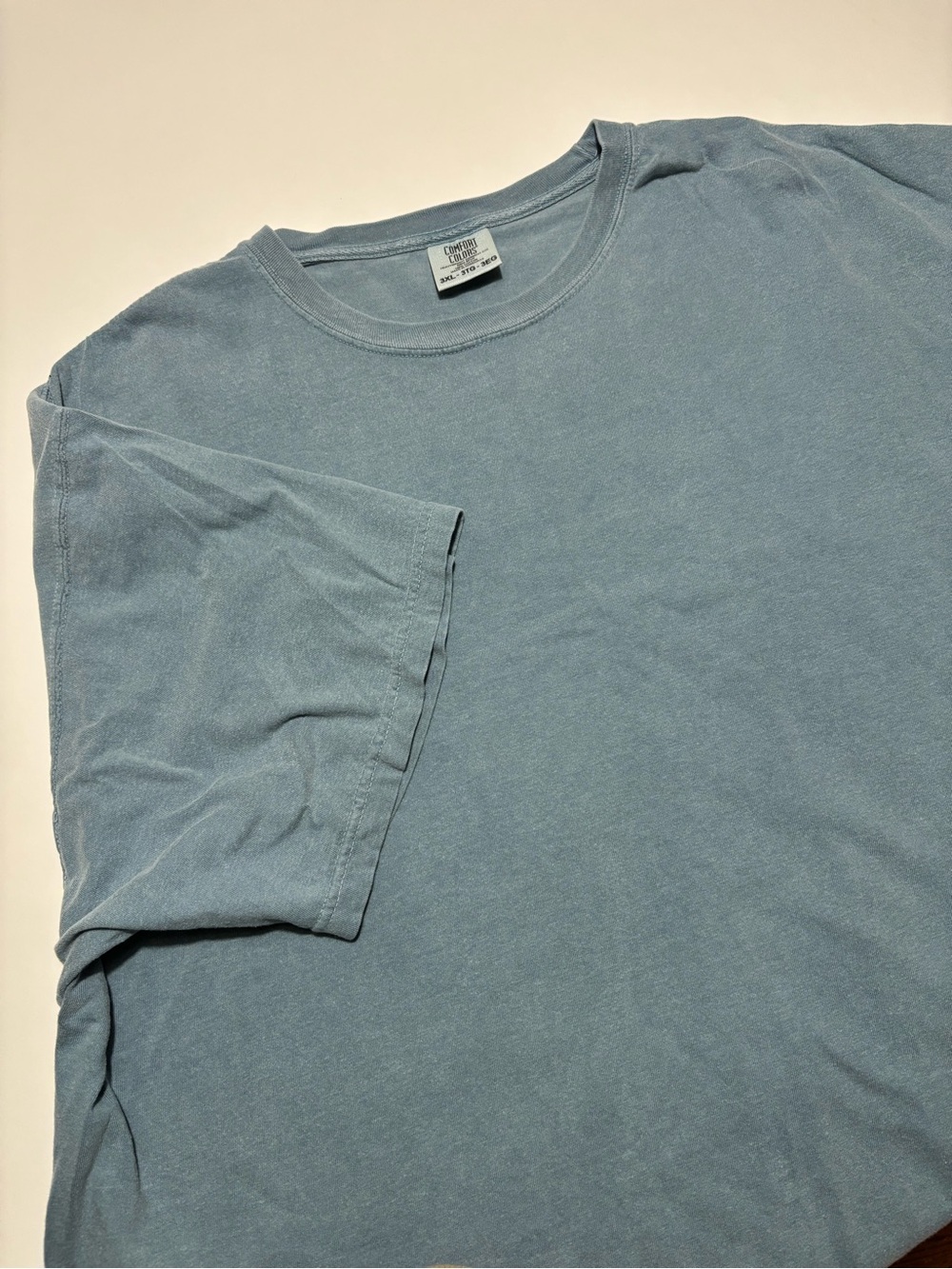 Comfort Colors Slate Blue Plain Cotton Short Sleeve T-Shirt